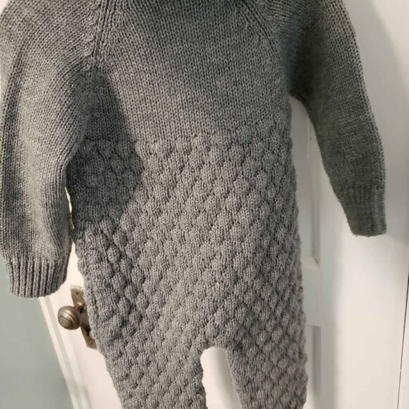 12-18m Baby Knit Onesie Suit Winter Warm Infant Clothing - Picture 6 of 6